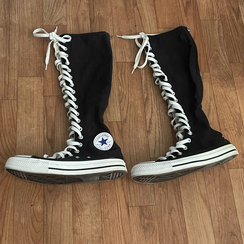 Converse Sneakers Knee High Shoes Womens CT All Star XXHI 1V708 Black W7 M5